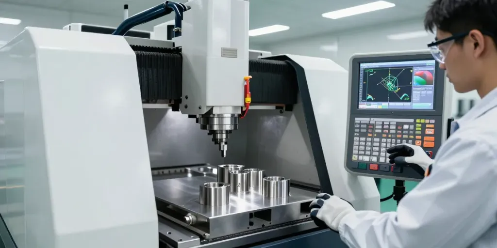 CNC stainless steel parts suppliers producing high-quality components in a modern workshop.