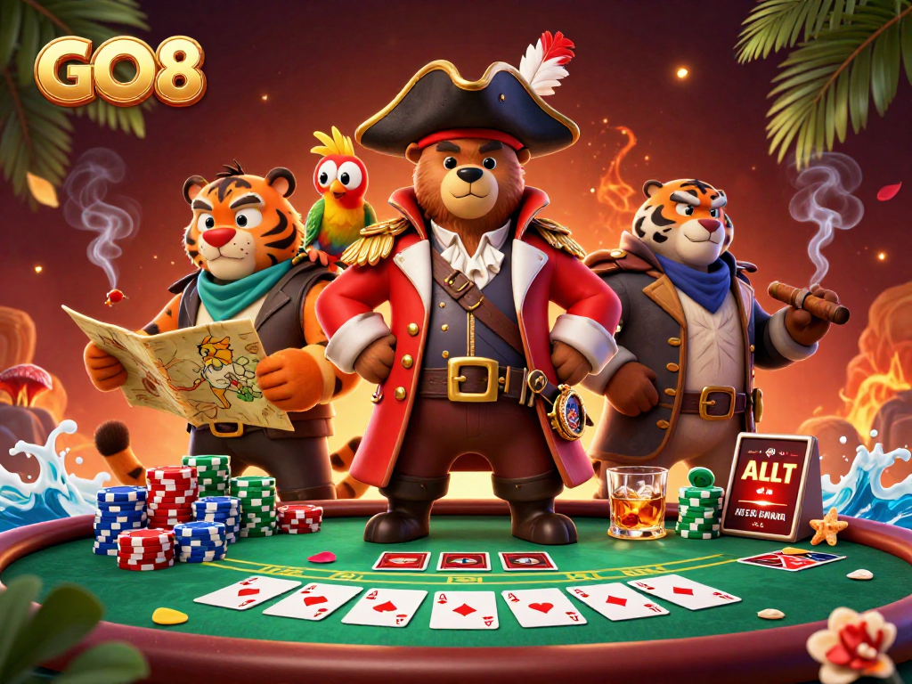 Experience exciting gameplay and winning moments at GO8's vibrant casino scene featuring poker action.