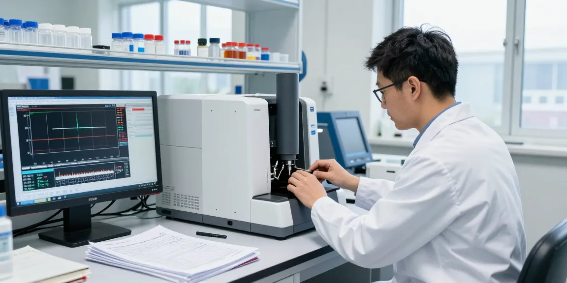 Aegean Labs scientist conducting precise HPLC analysis in a state-of-the-art laboratory.
