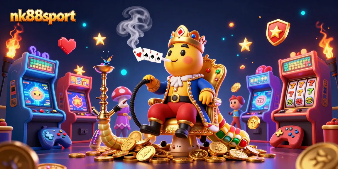 Experience excitement at nk88sport with a vibrant casino scene featuring engaging gaming elements and characters.