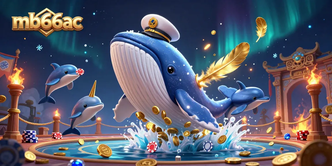 Experience thrilling gameplay with mb66ac's vibrant whale and poker-themed scene.
