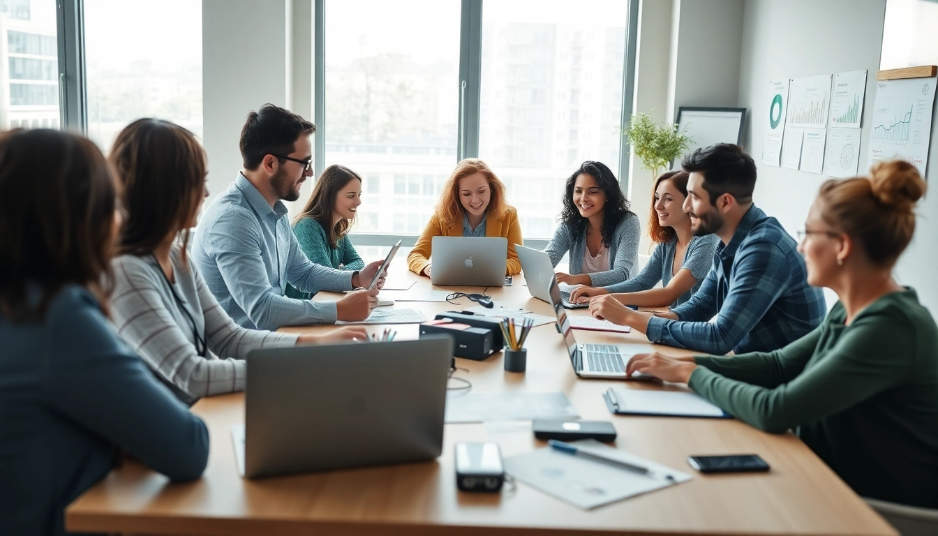 Engage with expert Digital Campaign Services in an energetic marketing meeting.