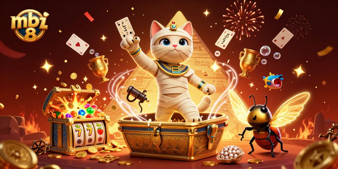 Experience epic wins at mbi 8 with a thrilling 3D casino scene featuring dynamic game elements.