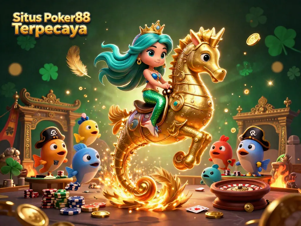 Engage in thrilling wins at Situs Poker88 Terpercaya with vibrant mermaid-themed casino action.