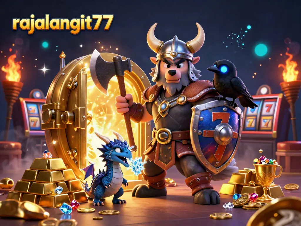 Pemain rajalangit77 menikmati keseruan permainan slot online dengan karakter menarik dan harta karun melimpah.