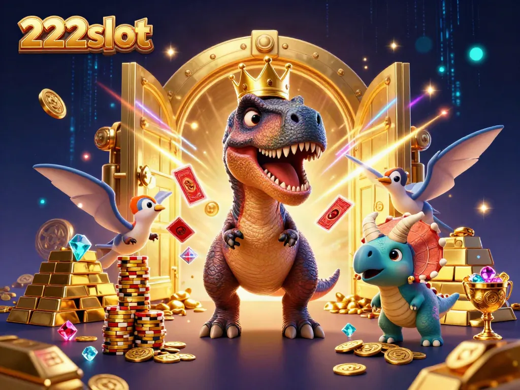 Menangkan slot jackpot di 222slot dengan chip emas yang dikelilingi cahaya berkilau.