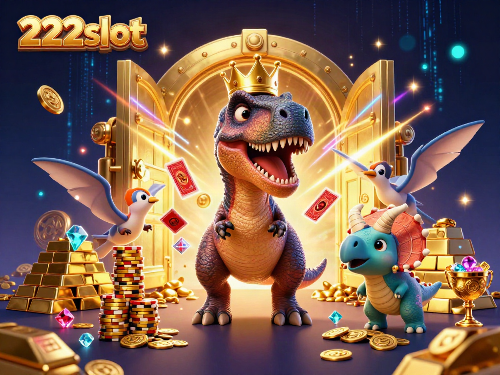 Menangkan slot jackpot di 222slot dengan chip emas yang dikelilingi cahaya berkilau.