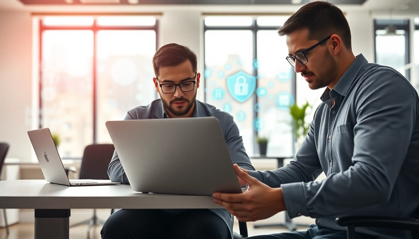 Understand cyber essentials cost with cybersecurity experts analyzing data in a bright office.