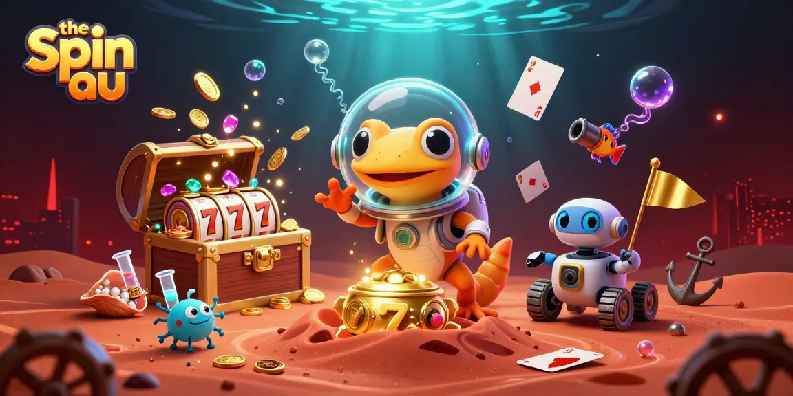 Experience the spin au with a Martian gecko discovering a golden casino packed with treasures.