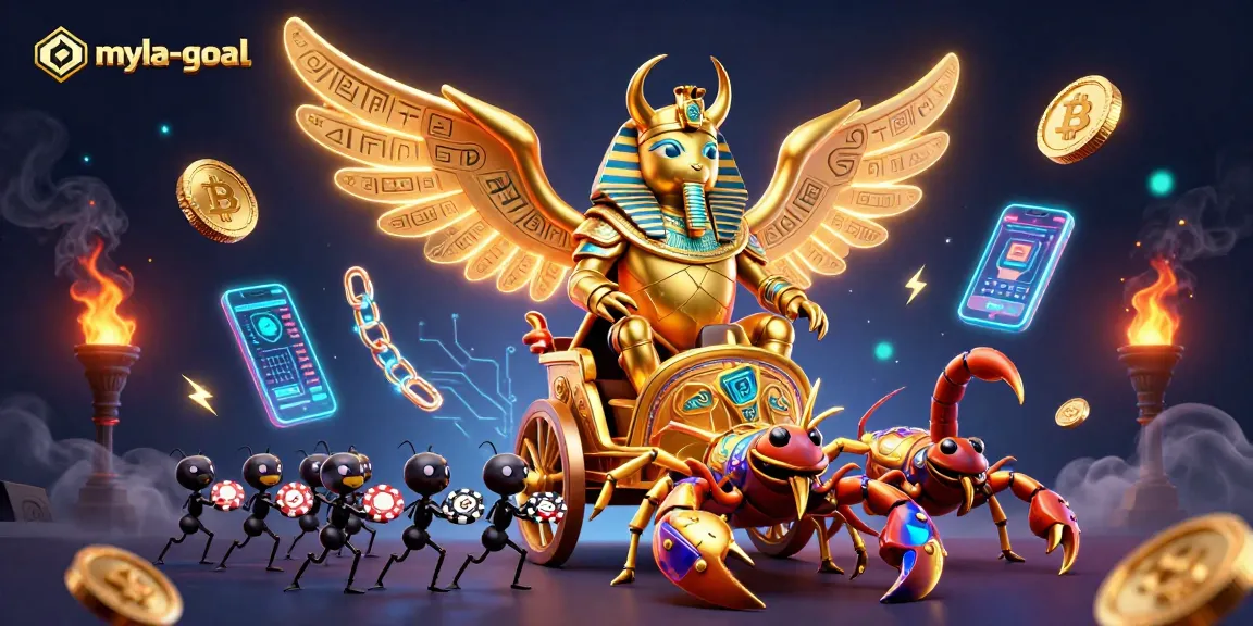 Engage in thrilling gameplay with myla-goal as the colossal scarab leads a dynamic adventure in the casino realm.