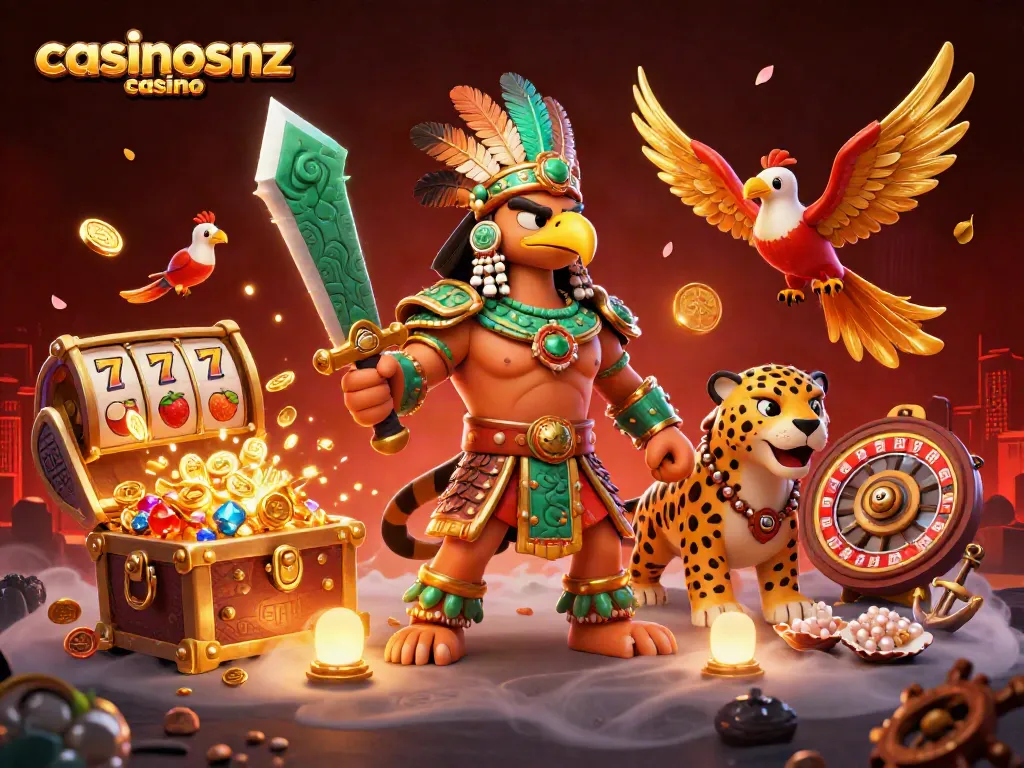 Experience thrilling gameplay at casinosnz casino with vibrant characters and dynamic gaming elements.