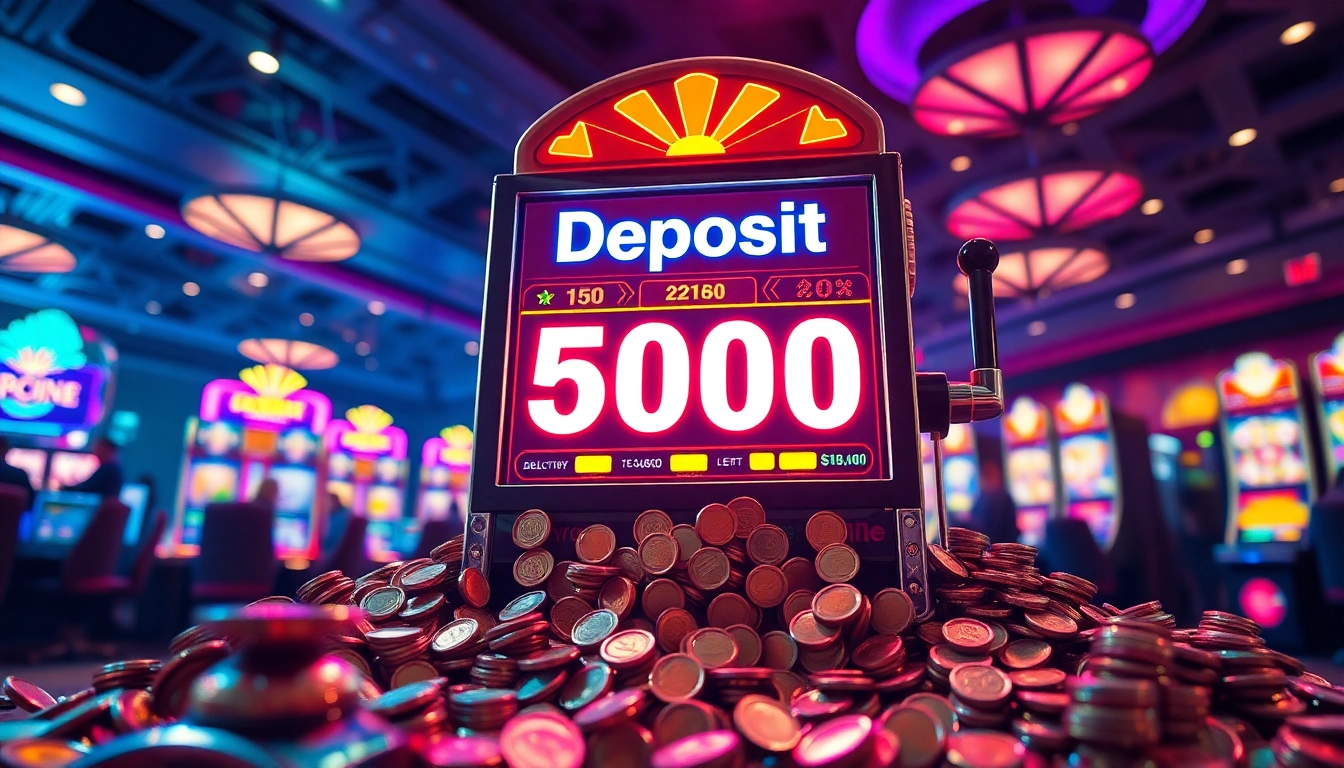 Menangkan Slot Deposit 5000 dengan mesin slot menawan di kasino.