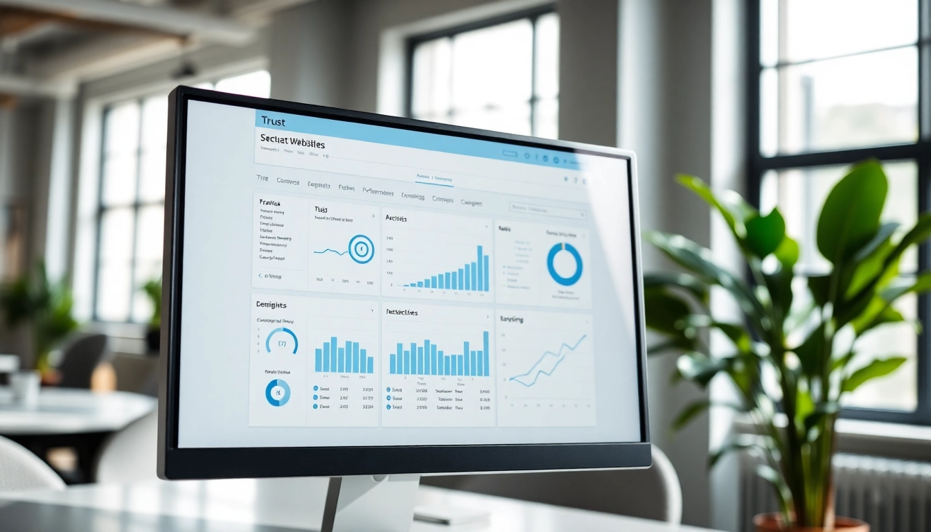 Showcasing a professional website viewer interface on a computer screen.
