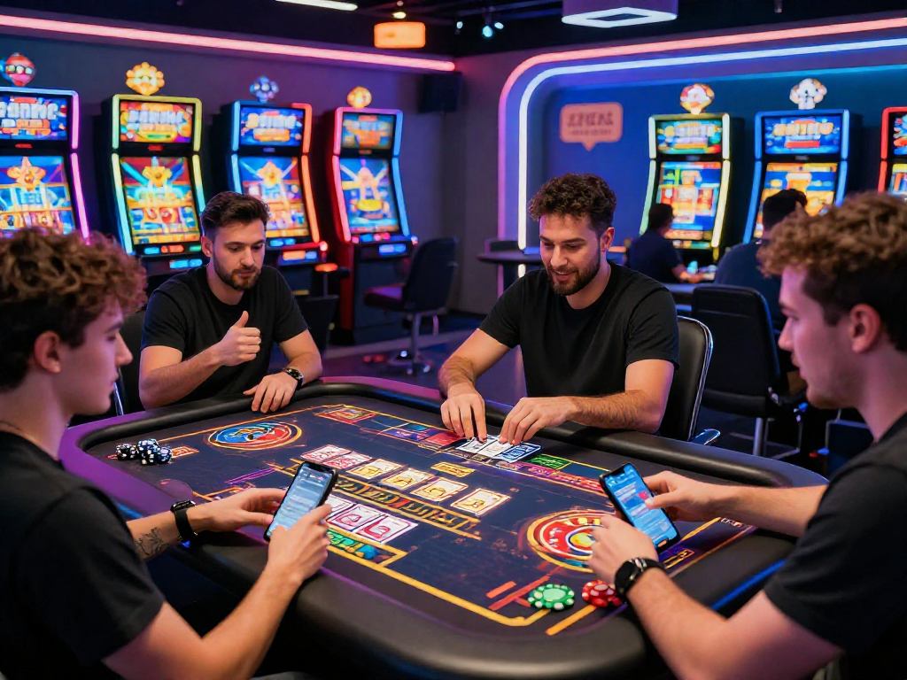 Exciting online gaming atmosphere at a crypto casino with players engaging in dynamic gameplay.