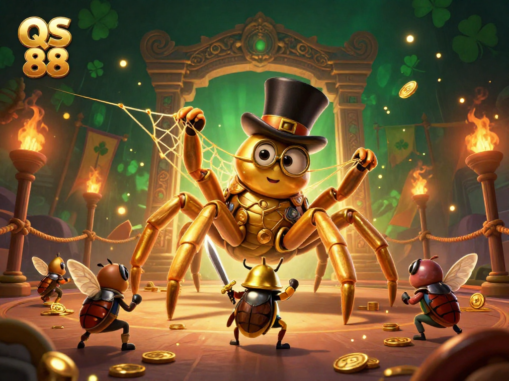 Engage in thrilling gameplay at QS 88 with our vibrant casino scenes filled with gold and excitement.
