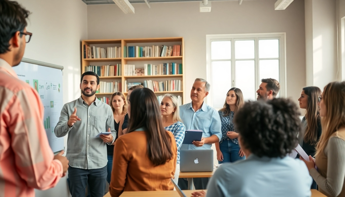 Engage with abcsocal org through interactive educational workshops in a modern classroom setting.