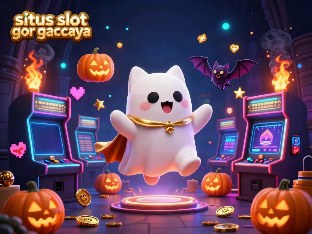 Catch the thrill of gaming with situs slot gacor terpercaya in a haunted casino landscape.