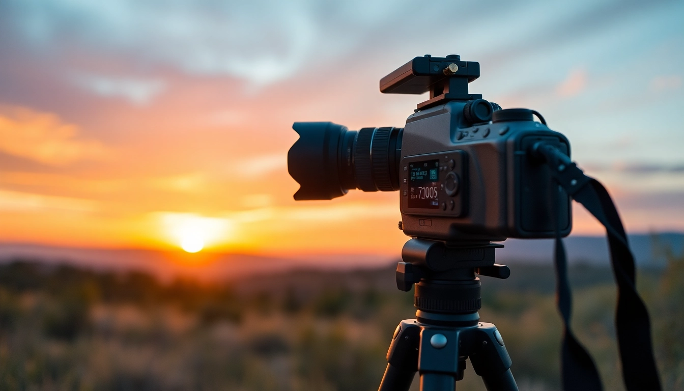 Professionele fotograaf vastleggend op zoomz.nl in de natuur met een camera.