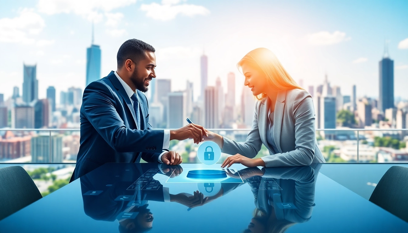 Engaging demonstration of Escrow Services between business partners in a secure transaction.