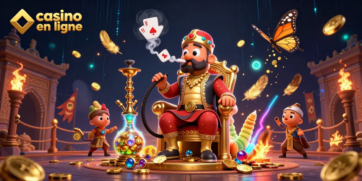 Gagnez gros au casino en ligne avec des symboles de poker sous un ciel étoilé.