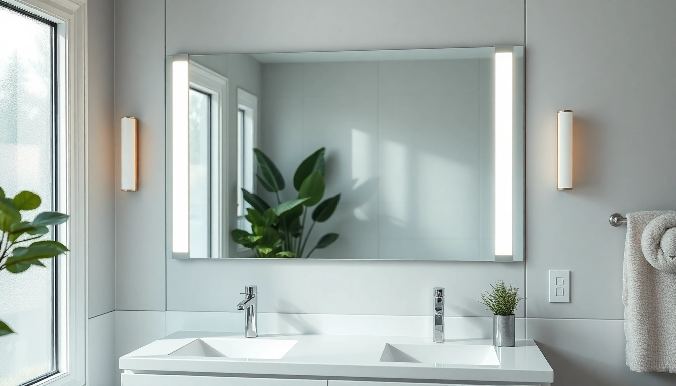Illuminate your beauty routine with a stylish led vanity mirror featuring built-in lights.