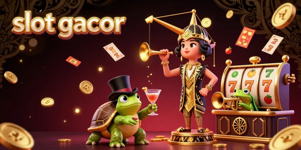 Experience thrilling gameplay with slot gacor in an energetic speakeasy atmosphere filled with dynamic casino elements.