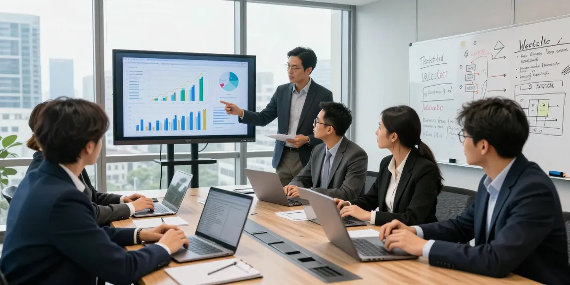 Collaboration d'équipe au CIBC pour des services financiers dans un bureau moderne