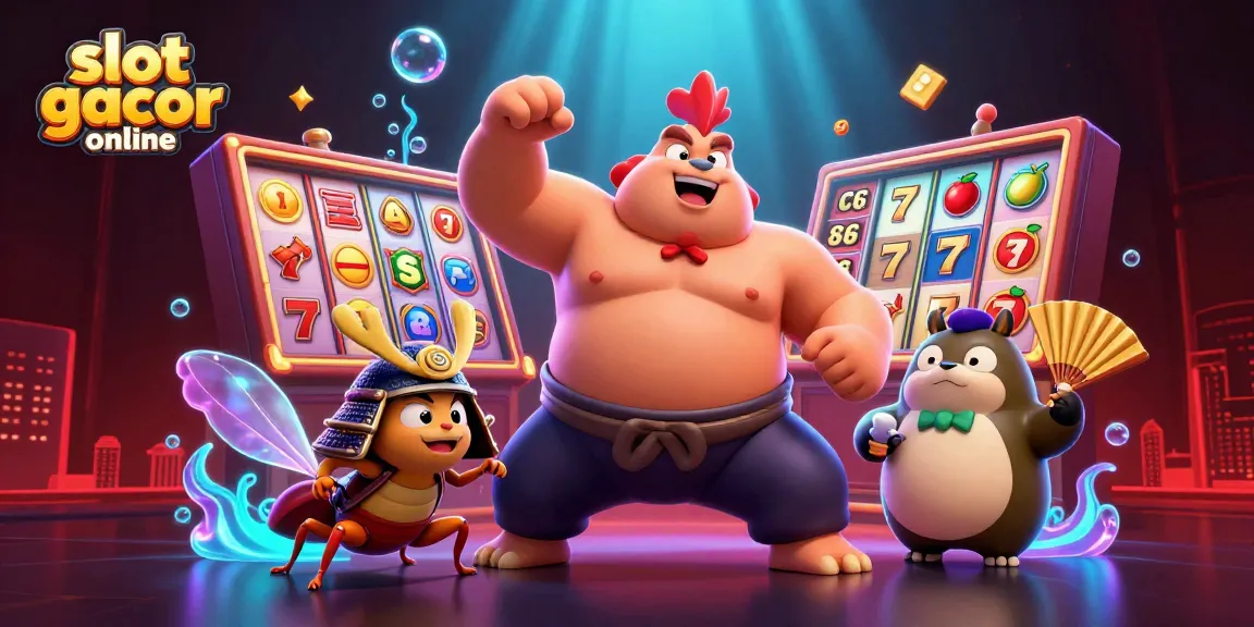 Slot gacor online yang menampilkan peluang menang tinggi dengan simbol buah dan jackpot menarik.