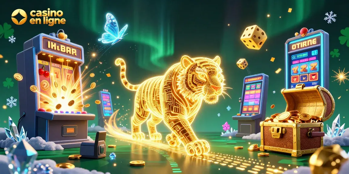 Gagnez des jackpots captivants dans un casino en ligne avec des symboles lumineux.