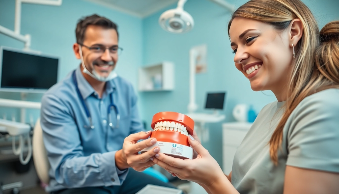 Orthodontics edmonton consultation with a smiling patient and professional orthodontist.