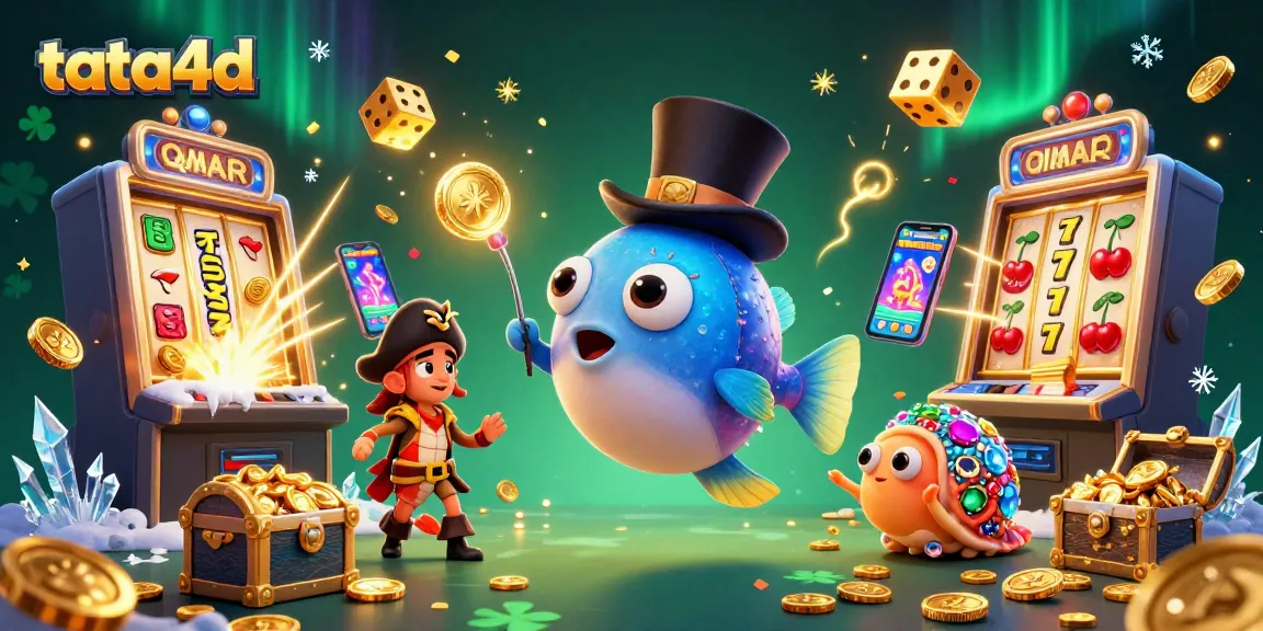 Experience thrilling jackpots with tata4d as a cartoon anglerfish, pirate shrimp, and gem snail create dynamic casino excitement.