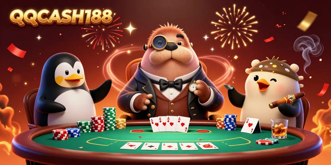 Experience exciting gaming at QQCASH188 with vibrant poker action and colorful atmosphere.