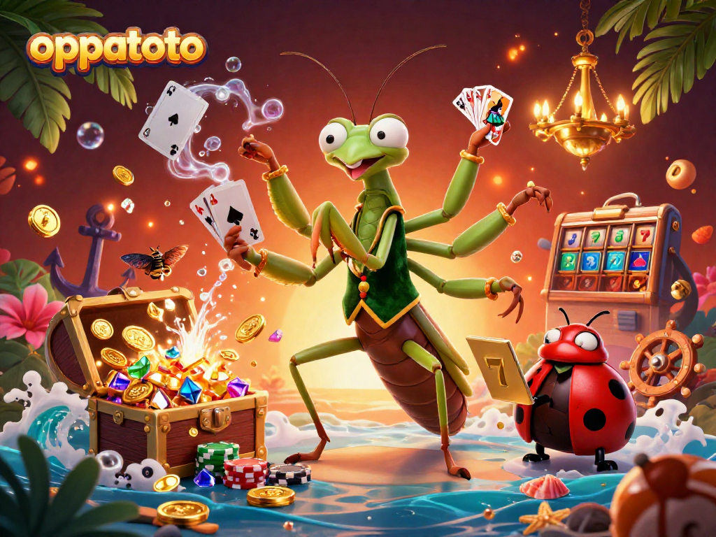 Play and win at oppatoto with vibrant characters and casino elements in action