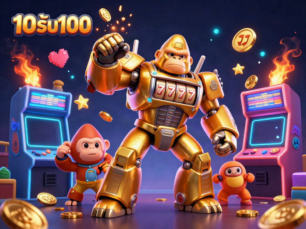 เข้าร่วมสนุกกับโปรโมชั่น 10รับ100 ในภาพการ์ตูน 3 มิติที่เต็มไปด้วยสีสัน
