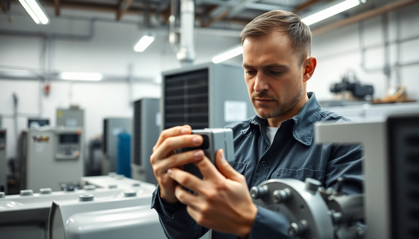 Find a reliable trane parts dealer near me with expert technicians working on HVAC systems.