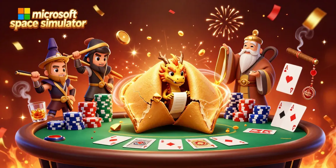 Engage with the thrilling microsoft space simulator world as golden crumbs fill the cosmic poker scene.