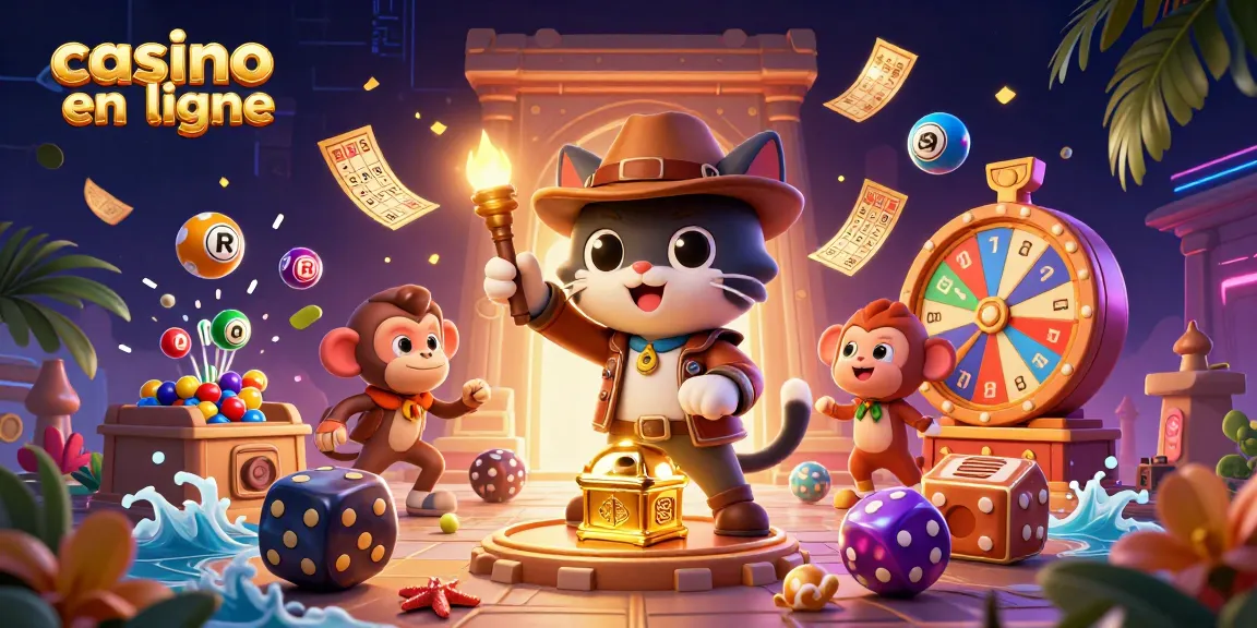Le casino en ligne révèle un trésor avec un chat explorateur et un singe dans un temple dynamique.