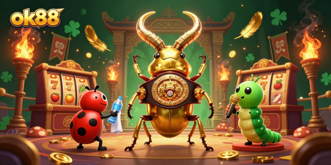 Engage in thrilling gameplay at ok88 with a vibrant 3D illustration showcasing dynamic casino elements.