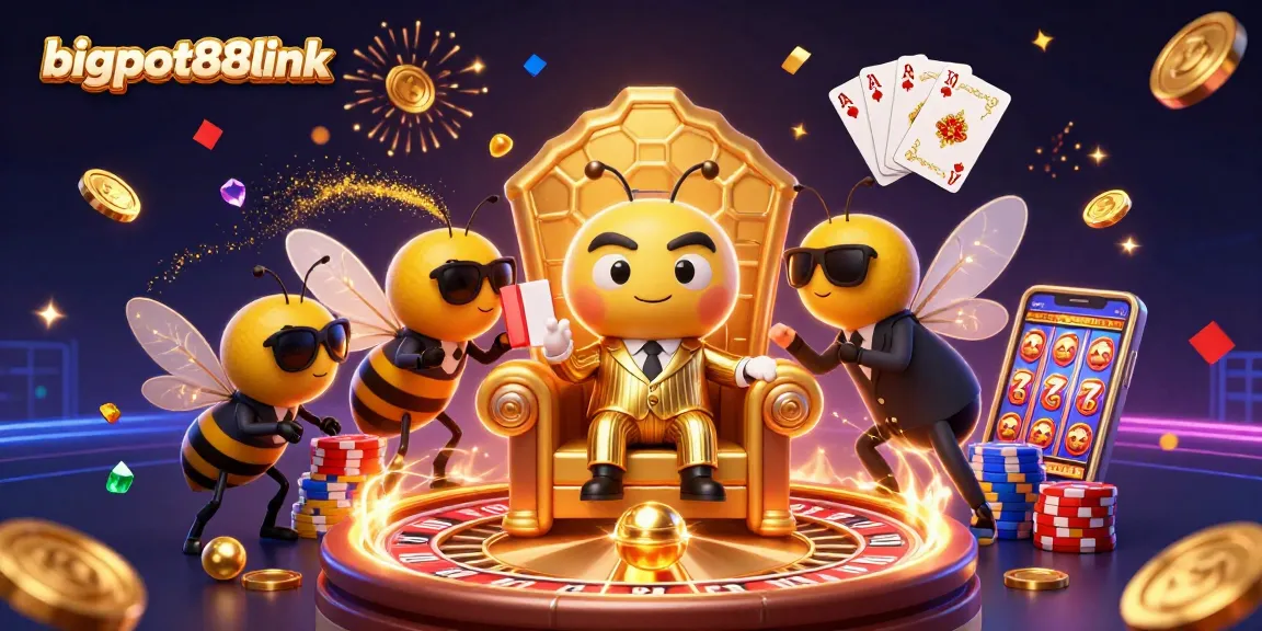 Experience bigpot88link excitement with vibrant casino elements and charming 3D characters.