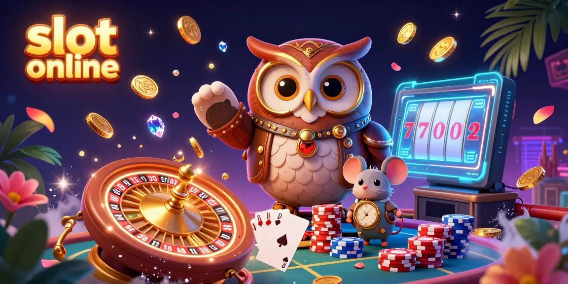 Experience thrilling slot online action with a time-traveling owl and exciting casino visuals.