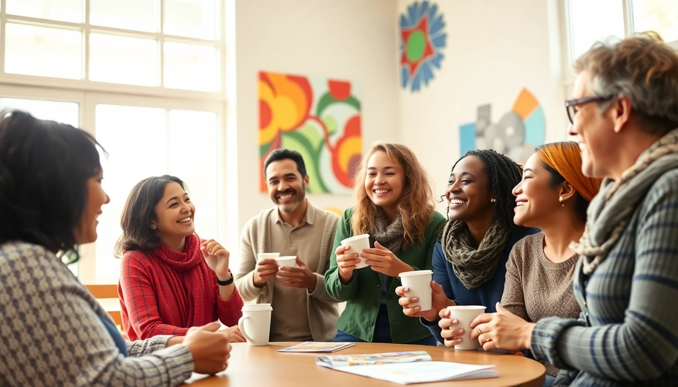 Parents participating in a vibrant NH parenting support group, sharing experiences and support.