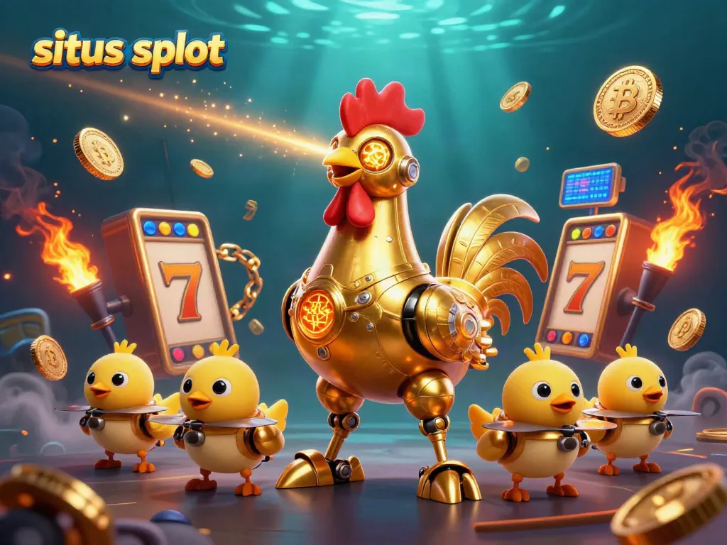 Menangkan jackpot di situs slot dengan robot ayam emas futuristik!
