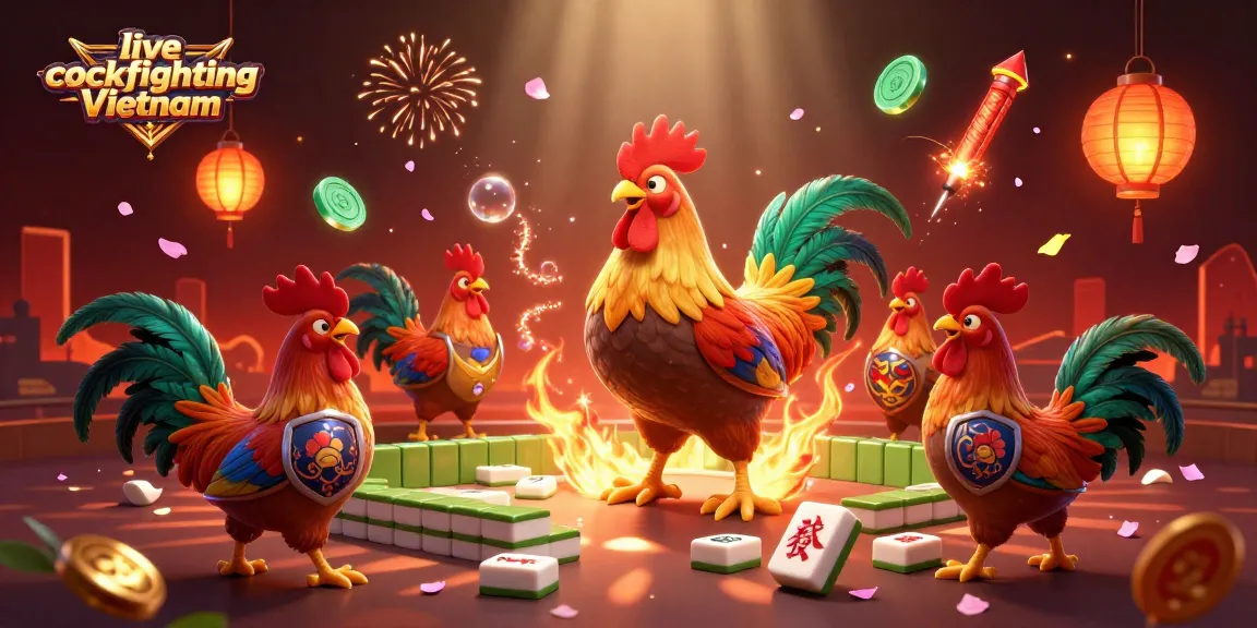 Tham gia live cockfighting Vietnam với hình ảnh động về đấu trường đá gà và các yếu tố chiến thắng hấp dẫn.