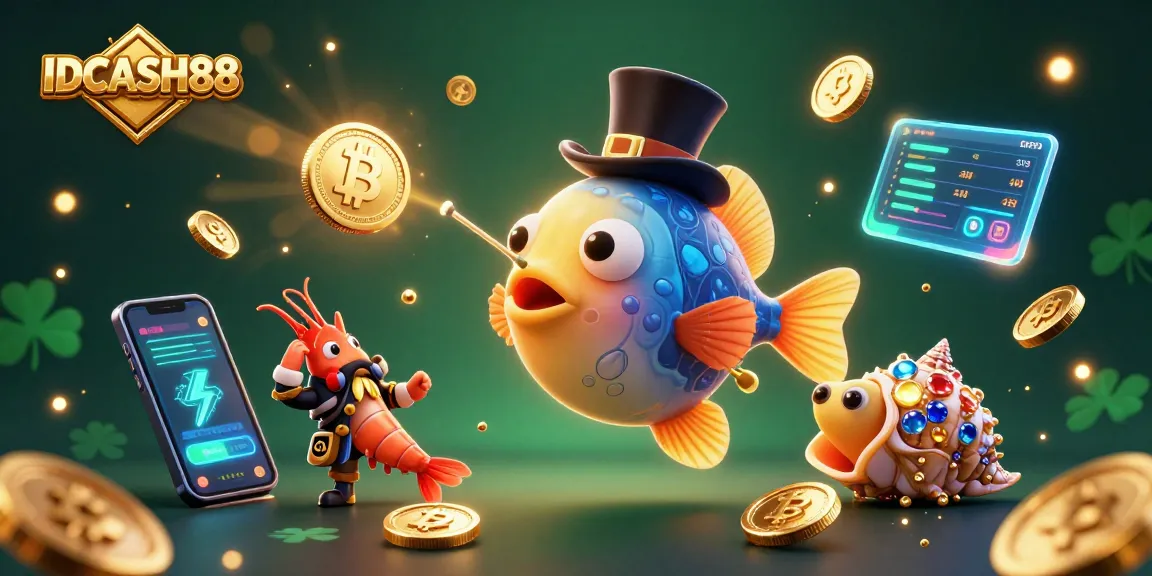 Engage in thrilling gameplay with IDCASH88 featuring a vibrant sea-themed casino illustration.