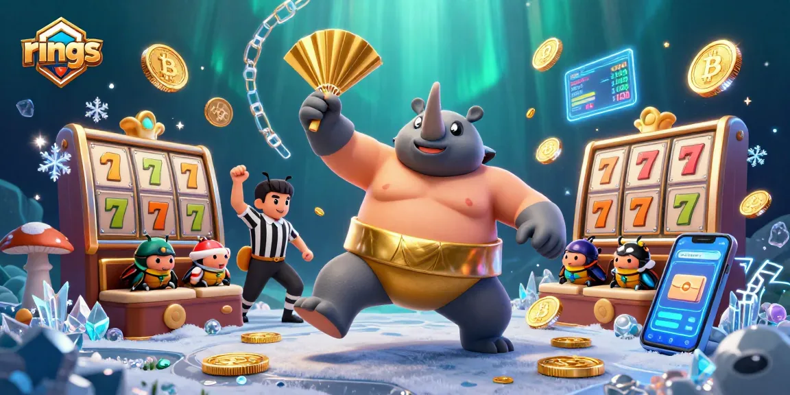 Spin the rings in style: a vibrant cartoon scene featuring beetles and casino thrills.